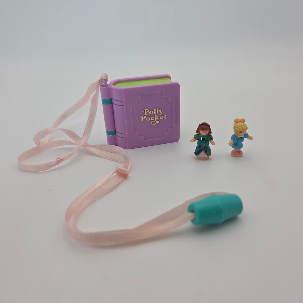 Vintage 1995 Polly Pocket Bluebird Garden Sparkle Storybook Locket COMPLETE RARE